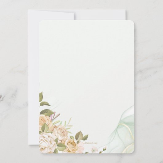 Romance Wedding Einladung (Rückseite)