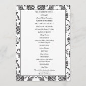 Romance Wedding Program Programm (Rückseite)