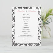 Romance Wedding Program Programm (Stehend Vorderseite)