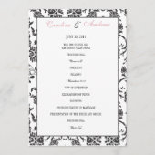 Romance Wedding Program Programm (Vorderseite)