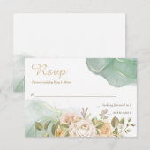 Romance Wedding RSVP Cards Karte (Vorne/Hinten)