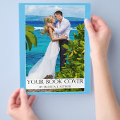 Romance Writer Book Cover | Author Foto Back Blue Flyer (Hand)