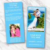 Romance Writer Book Cover | Author Foto Back Blue Werbekarte