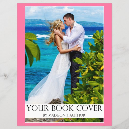 Romance Writer Book Cover | Autor Foto Zurück Rosa Flyer (Vorne)