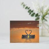 Romancing Swans Postcard Postkarte (Stehend Vorderseite)