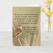 Romane 8:38 zur Inspirationsbibel-Bibelliteratur Karte (Gelbe Blume)