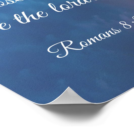 Romane aus der Inspirationsbibel 8:28 Zitat Gewitt Poster (Ecke)