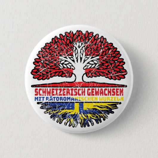 Romanen Rätoromanisch Graubündisch Graubünden Baum Button (Vorderseite)