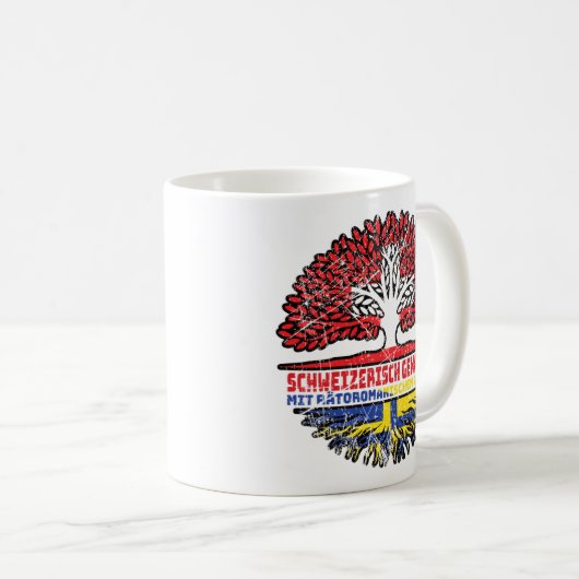Romanen Rätoromanisch Graubündisch Graubünden Baum Kaffeetasse (VorderseiteRechts)