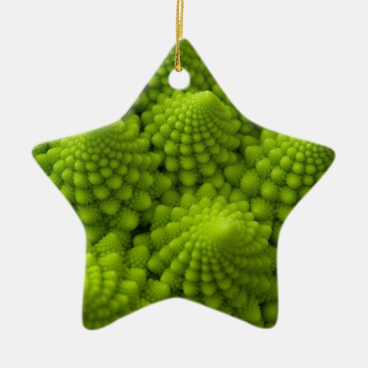 Romanesco Brokkoli-Fraktal-Gemüse Keramik Ornament (Vorne)
