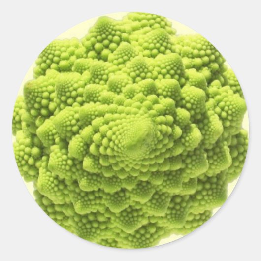 romanesco-phi runder aufkleber (Vorderseite)