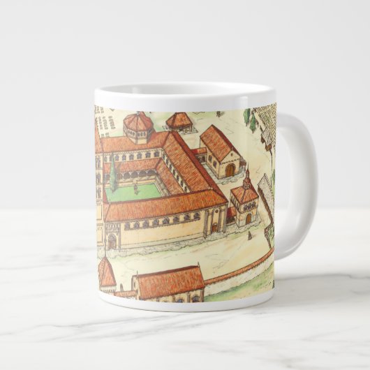 Romanesque-Abtei. Modell Jumbo-Tasse (Vorderseite Rechts)