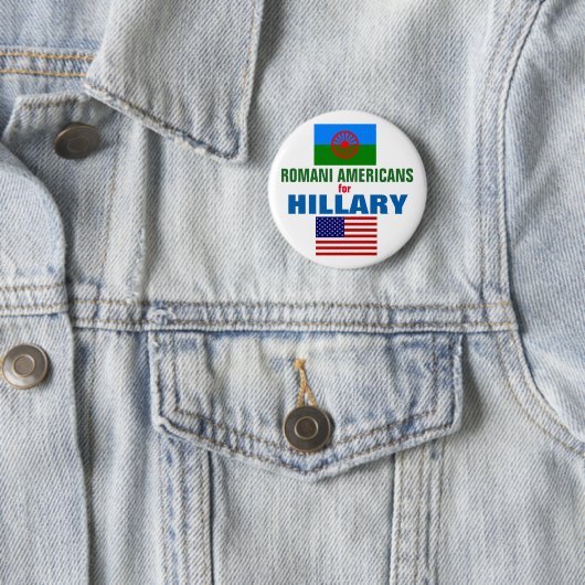Romani Amerikaner für Hillary 2016 Button (Beispiel)