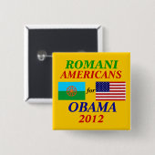 Romani Amerikaner für Obama Button (Vorne & Hinten)