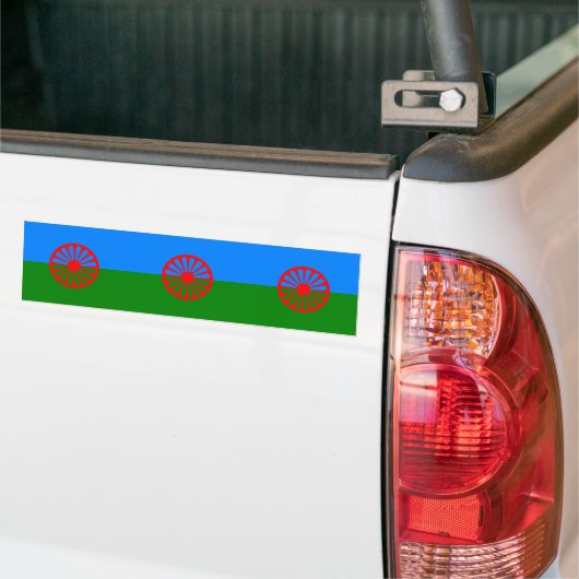 Romani Flag Autoaufkleber (Auf Lkw)
