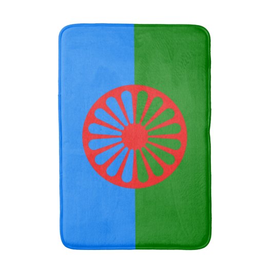 Romani Flag Badematte (Vorderseite Vertikal)