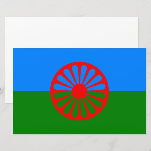 Romani Flag Briefpapier (Vorne/Hinten)