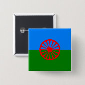 Romani Flag Button (Vorne & Hinten)