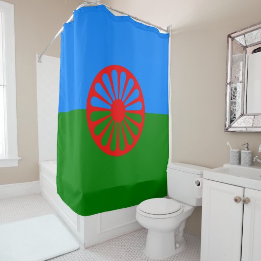 Romani Flag Duschvorhang (Beispiel)