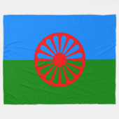 Romani Flag Fleecedecke (Vorderseite (Horizontal))