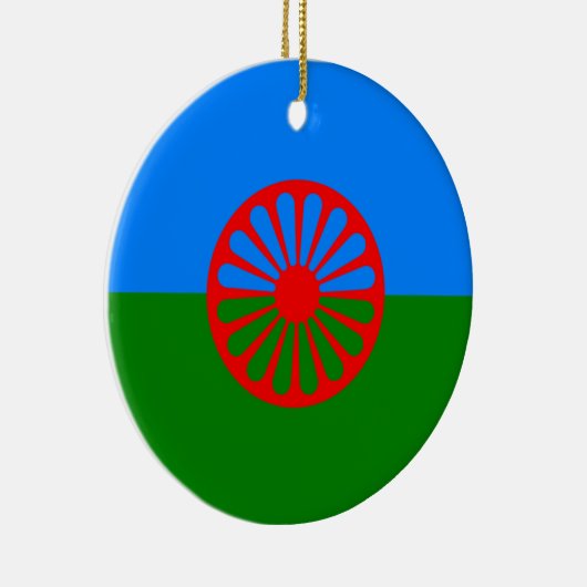 Romani Flag Keramik Ornament (Rechts)