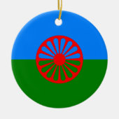 Romani Flag Keramik Ornament (Vorne)