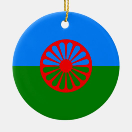 Romani Flag Keramik Ornament (Vorne)