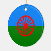 Romani Flag Keramik Ornament (Links)