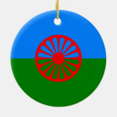 Romani Flag Keramik Ornament (Hinten)