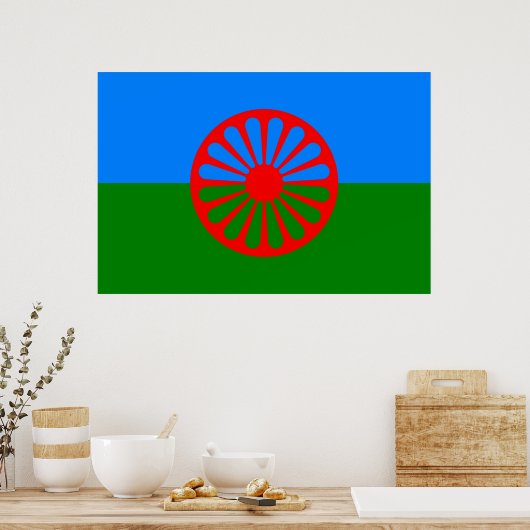 Romani Flag Poster (Küche)