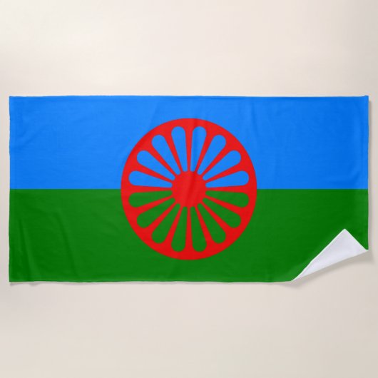 Romani Flag Strandtuch (Vorderseite)
