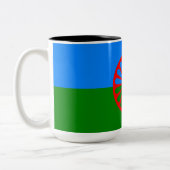 Romani Flag Zweifarbige Tasse (Links)