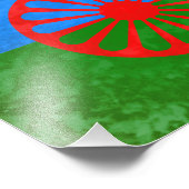 Romani-Flagge Fotodruck (Ecke)