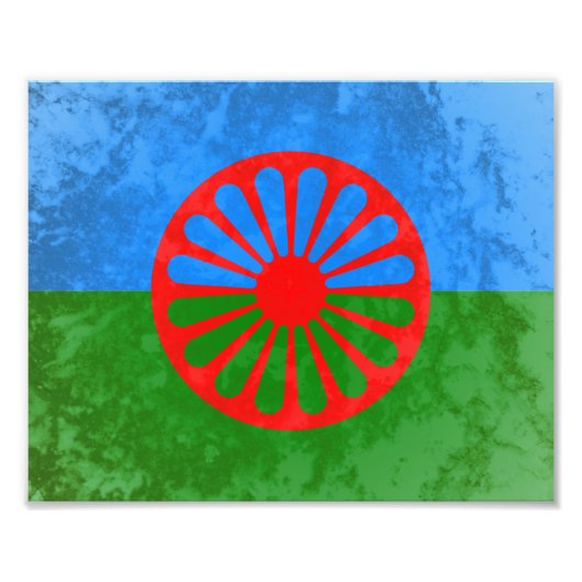 Romani-Flagge Fotodruck (Vorne)
