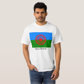 Romani Flagge T-Shirt (Vorne ganz)