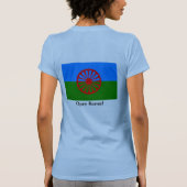 Romani Flagge T-Shirt (Rückseite)