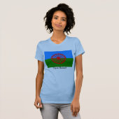 Romani Flagge T-Shirt (Vorne ganz)