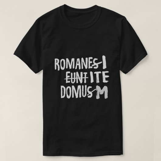 Romani Ite Domum Lateinisch lernen wie das Leben i T-Shirt (Design vorne)