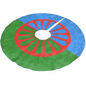 Romani Polyester Weihnachtsbaumdecke (Schrägansicht)