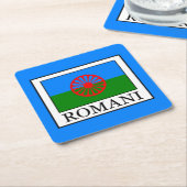 Romani Rechteckiger Pappuntersetzer (angewinkelt)