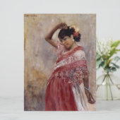 Romani Sinti und Roma Woman Dancing (von Albert Ed Karte (Stehend Vorderseite)