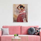 Romani Sinti und Roma Woman Dancing (von Albert Ed Leinwanddruck (Insitu (Wohnzimmer))