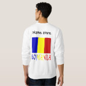 Romania and Romanian Flag Personalized Sweatshirt (Schwarz voll)