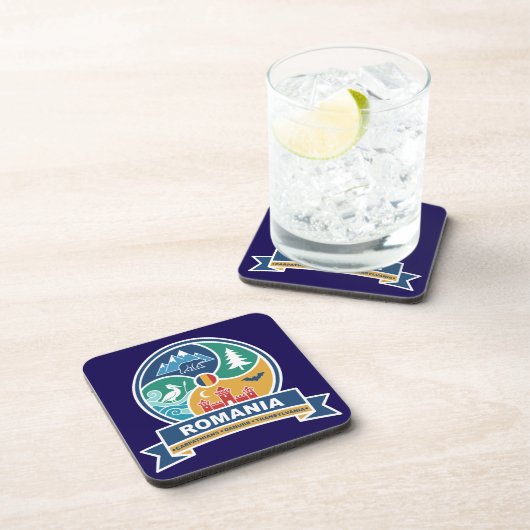 Romania Carpathians Danube Transylvania Getränkeuntersetzer (Rechte Seite)