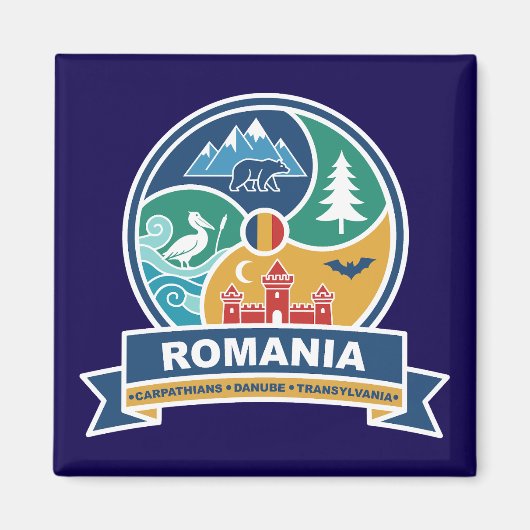 Romania Carpathians Danube Transylvania Magnet (Vorne)