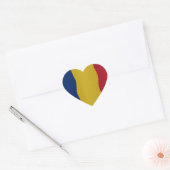 Romania flag Herz-Aufkleber (Umschlag)
