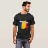 Romania flag map T-Shirt (Vorne ganz)