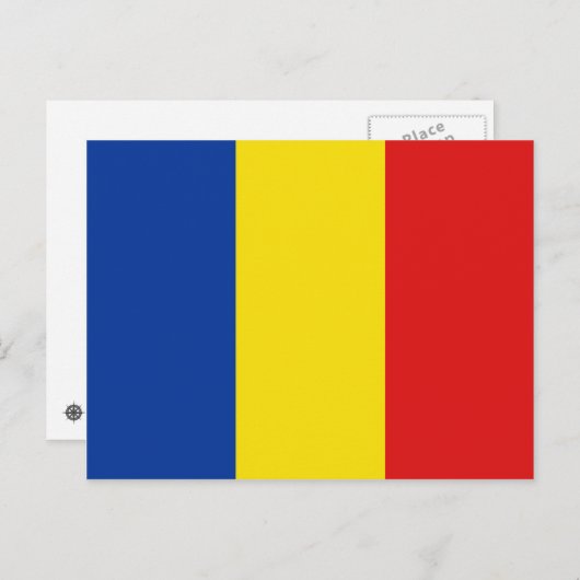 Romania Flag Postcard Postkarte (Vorne/Hinten)