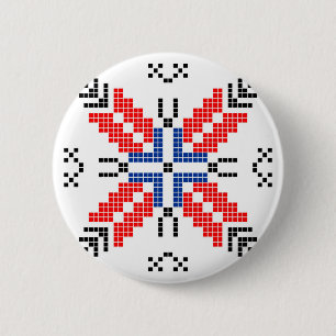 Romania Folk Motiv Traditionelles Symbol ethnisch Button