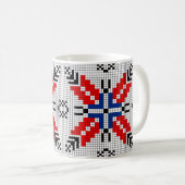 Romania Folk Motiv Traditionelles Symbol ethnisch Kaffeetasse (VorderseiteRechts)